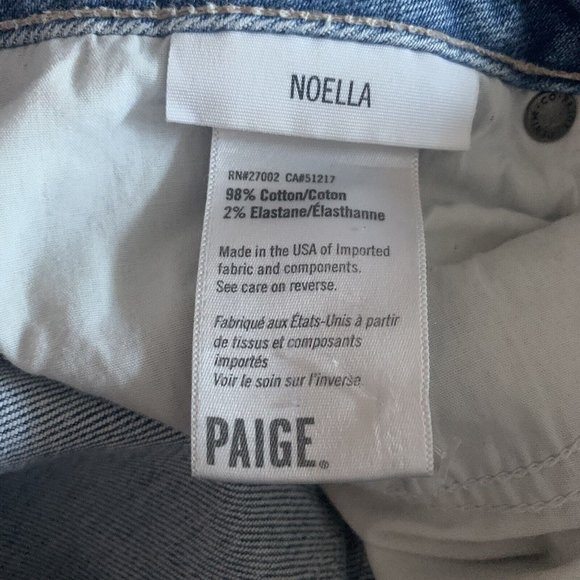 Paige Noella Straight Leg High Waist Jeans Distressed Wash Size 29 - Picture 8 of 9